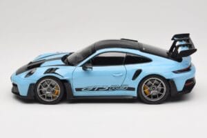 Porsche 911 992 GT3 RS Weissach Pack Gulf Blue Norev 1:18 187367 Metall – Bild 4 von 8