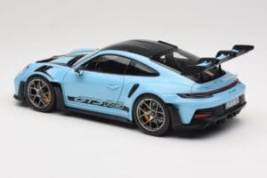 Porsche 911 992 GT3 RS Weissach Pack Gulf Blue Norev 1:18 187367 Metall – Bild 7 von 8