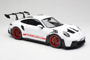 Porsche 911 992 GT3 RS Weiss & Pyro Rot Norev 1:12 127530 Metall – Bild 4 von 6