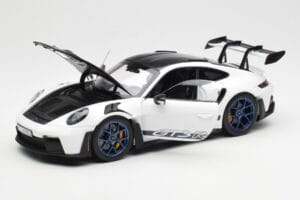 Porsche 911 992 GT3 Weissach Package Weiss & Indigo Blau Norev 1:18 187353 Metall – Bild 2 von 8