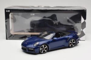 Porsche 911 992 Turbo S Cabriolet Blue Metallic Minichamps 1:18 155069081 Metall – Bild 6 von 6