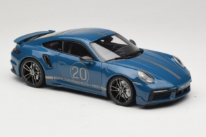 Porsche 911 992 Turbo S Coupe Sport Design Blau Minichamps 1:18 113069073 Metall – Bild 6 von 8