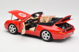 Porsche 911 993 Carrera Cabriolet Rot Bburago 1:18 3090 Metall – Bild 5 von 8