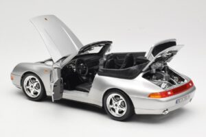 Porsche 911 993 Carrera Cabriolet Silber Bburago 1:18 18-12039 Metall – Bild 5 von 8