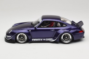 Porsche 911 993 RWB Army Girl Lila GT Spirit 1:18 GT562 Resin – Bild 3 von 6