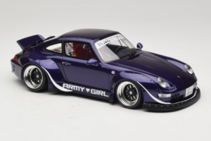 Porsche 911 993 RWB Army Girl Lila GT Spirit 1:18 GT562 Resin – Bild 4 von 6