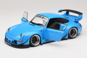 Porsche 911 993 RWB Himmelblau Gun Grey Wheels AUTOart 1:18 78152 Komposit – Bild 2 von 8