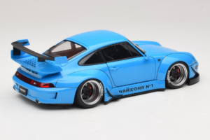 Porsche 911 993 RWB Himmelblau Gun Grey Wheels AUTOart 1:18 78152 Komposit – Bild 3 von 8