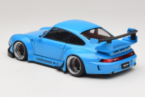 Porsche 911 993 RWB Himmelblau Gun Grey Wheels AUTOart 1:18 78152 Komposit – Bild 7 von 8