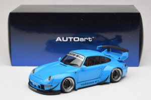 Porsche 911 993 RWB Himmelblau Gun Grey Wheels AUTOart 1:18 78152 Komposit – Bild 8 von 8