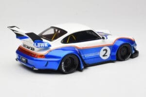 Porsche 911 993 RWB X Liberty Walk Weiss Mit Blau GT Spirit 1:18 GT530 Resin – Bild 2 von 8