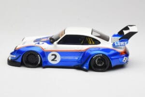 Porsche 911 993 RWB X Liberty Walk Weiss Mit Blau GT Spirit 1:18 GT530 Resin – Bild 3 von 8