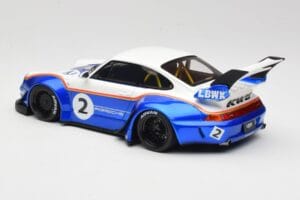 Porsche 911 993 RWB X Liberty Walk Weiss Mit Blau GT Spirit 1:18 GT530 Resin – Bild 5 von 8