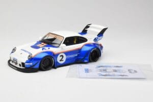Porsche 911 993 RWB X Liberty Walk Weiss Mit Blau GT Spirit 1:18 GT530 Resin – Bild 7 von 8