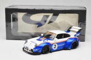 Porsche 911 993 RWB X Liberty Walk Weiss Mit Blau GT Spirit 1:18 GT530 Resin – Bild 8 von 8