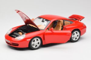 Porsche 911 996 Carrera 4 Rot Bburago 1:18 30085 Metall – Bild 2 von 8