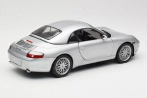 Porsche 911 996 Carrera Cabriolet Silber Hot Wheels 1:18 213595 Metall – Bild 3 von 8