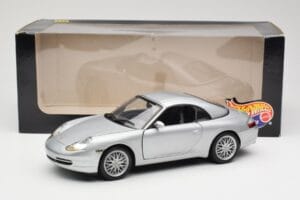 Porsche 911 996 Carrera Cabriolet Silber Hot Wheels 1:18 213595 Metall – Bild 8 von 8