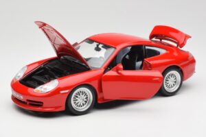 Porsche 911 996 GT3 Strasse Rot Bburago 1:18 30395 Metall – Bild 2 von 8