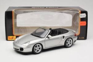 Porsche 911 996 Turbo Cabriolet Silber Maisto 1:18 31660 Metall – Bild 8 von 8