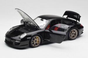 Porsche 911 997 GT2 RS Schwarz & Silber Felgen Minichamps 1:18 100069401 Metall – Bild 2 von 8