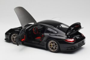 Porsche 911 997 GT2 RS Schwarz & Silber Felgen Minichamps 1:18 100069401 Metall – Bild 5 von 8