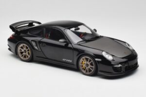 Porsche 911 997 GT2 RS Schwarz & Silber Felgen Minichamps 1:18 100069401 Metall – Bild 6 von 8