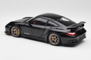 Porsche 911 997 GT2 RS Schwarz & Silber Felgen Minichamps 1:18 100069401 Metall – Bild 7 von 8