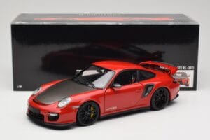 Porsche 911 997 GT2 RS Rot Mit Schwarzen Felgen Minichamps 1:18 100069407 Metall – Bild 8 von 8
