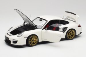 Porsche 911 997 GT2 RS Weiss & Gold Felgen Minichamps 1:18 100069406 Metall – Bild 2 von 8