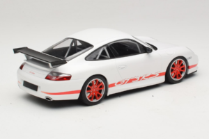 Porsche 911 996 GT3 RS Weiss Roter Streifen Minichamps 1:18 155062020 Metall – Bild 2 von 6
