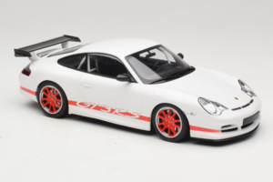 Porsche 911 996 GT3 RS Weiss Roter Streifen Minichamps 1:18 155062020 Metall – Bild 4 von 6