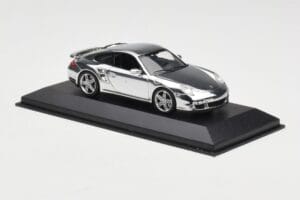 Porsche 911 997 Turbo Chrome Silver Minichamps 1:43 WAP02060816-R Metall – Bild 3 von 5