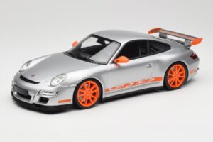 Porsche 911 997.1 GT3 RS Silber mit Orangefarbenen Felgen Minichamps 1:18 155062120 Metall