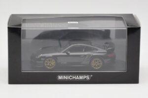 Porsche 911 997.2 GT2 RS Schwarz mit Goldenen Felgen Minichamps 1:43 400069402 Metall – Bild 4 von 4