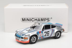 Porsche 911 Carrera RSR Group 4 GT #26 Martini Racing H. Muller / G. van Lennep GT Class Winner 1000 km Dijon 1973 Minichamps – Bild 6 von 6