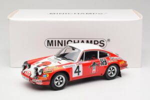 Porsche 911 S #4 G. Larrousse / M. Perramond 2nd Place Rally Monte Carlo 1972 Minichamps 1:18 107726804 Resin – Bild 6 von 6