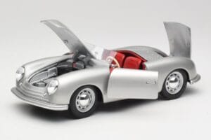 Porsche No. 1 356 Roadster Fish Silber Maisto 1:18 31853 Metall – Bild 2 von 8
