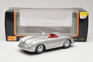 Porsche No. 1 356 Roadster Fish Silber Maisto 1:18 31853 Metall – Bild 8 von 8