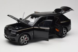 Rolls-Royce Cullinan Schwarz Mit Gold Coachline & Shadow Wheels OEM 1:18 028-15A Metall – Bild 2 von 8