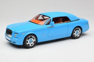 Rolls-Royce Phantom Drophead Coupe Powder Blau Kyosho 1:18 08871BL Metall – Bild 3 von 10