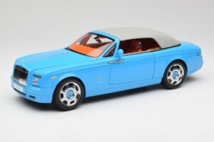 Rolls-Royce Phantom Drophead Coupe Powder Blau Kyosho 1:18 08871BL Metall – Bild 4 von 10