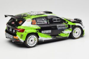 Skoda Fabia Rally2 #23 O. Solberg / E. Edmondson Rally Monte Carlo 2023 IXO 1:18 18RMC155A Metall – Bild 2 von 6