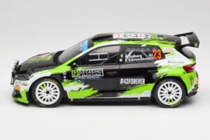 Skoda Fabia Rally2 #23 O. Solberg / E. Edmondson Rally Monte Carlo 2023 IXO 1:18 18RMC155A Metall – Bild 3 von 6