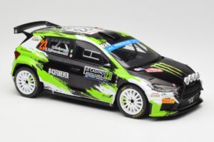 Skoda Fabia Rally2 #23 O. Solberg / E. Edmondson Rally Monte Carlo 2023 IXO 1:18 18RMC155A Metall – Bild 4 von 6