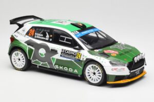 Skoda Fabia Rally2 #24 N. Gryazin / K. Aleksandrov Rally Monte Carlo 2023 IXO 1:18 18RMC155B Metall – Bild 4 von 6
