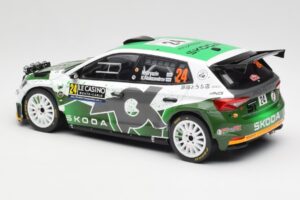 Skoda Fabia Rally2 #24 N. Gryazin / K. Aleksandrov Rally Monte Carlo 2023 IXO 1:18 18RMC155B Metall – Bild 5 von 6
