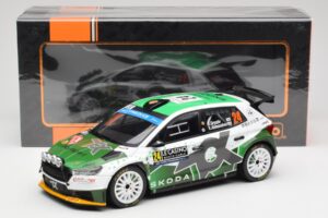 Skoda Fabia Rally2 #24 N. Gryazin / K. Aleksandrov Rally Monte Carlo 2023 IXO 1:18 18RMC155B Metall – Bild 6 von 6