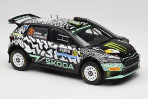 Skoda Fabia Rally2 #20 O. Solberg / E. Edmund Safari Rally Kenya 2024 IXO 1:18 18RMC222 Metall – Bild 4 von 6
