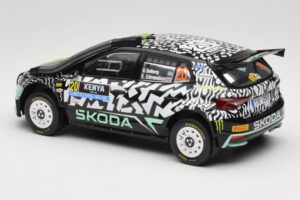 Skoda Fabia Rally2 #20 O. Solberg / E. Edmund Safari Rally Kenya 2024 IXO 1:18 18RMC222 Metall – Bild 5 von 6